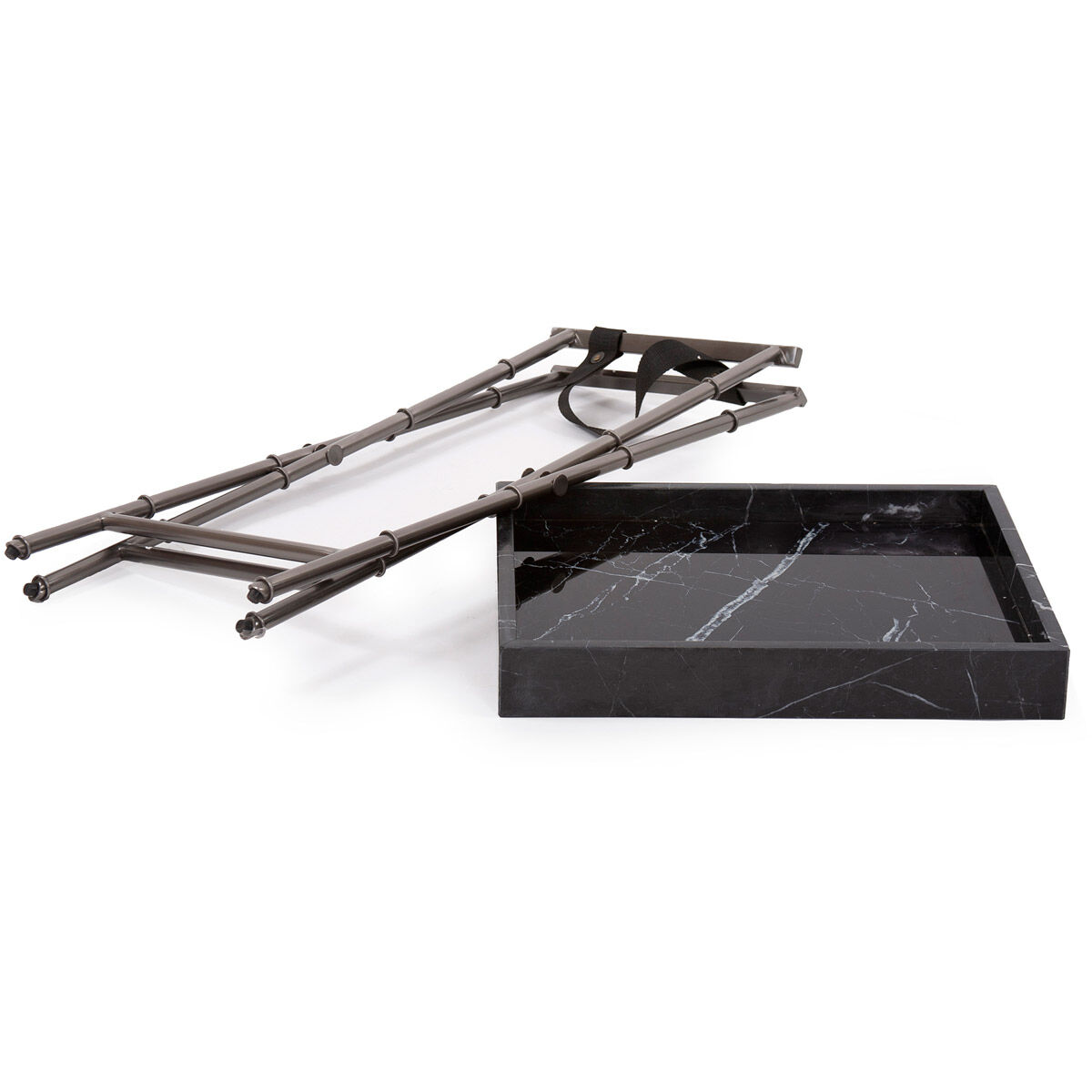 Talbot 25 X 17 inch Brushed Titanium Tray Table