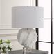 Saylor 27.5 inch 150.00 watt Satin White Glaze with Brass and Crystal Table Lamp Portable Light