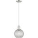 Arcadia Athens 1 Light 8 inch Brushed Satin Nickel Mini Pendant Ceiling Light