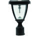 Inversee 1 Light 12.75 inch Black Post Light, Solar
