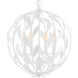 Broche 4 Light 16 inch Matte White Mini Chandelier Ceiling Light