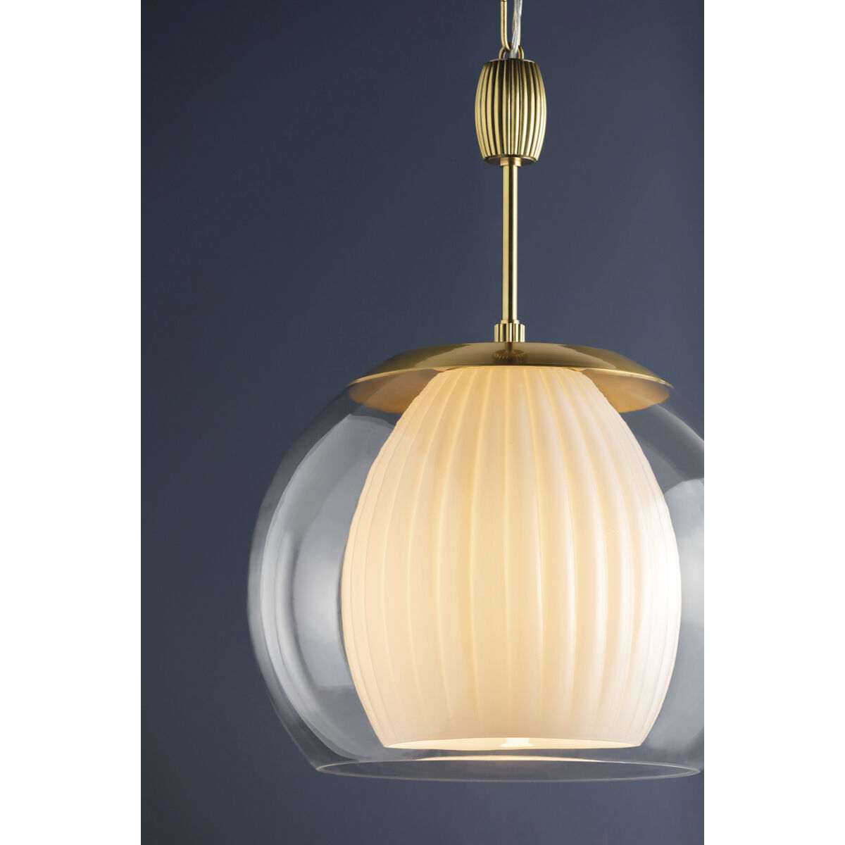 Clementon 1 Light 17 inch Aged Brass Pendant Ceiling Light