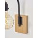 Wren 10.5 inch Natural Wood With Black Wall Lamp Wall Light