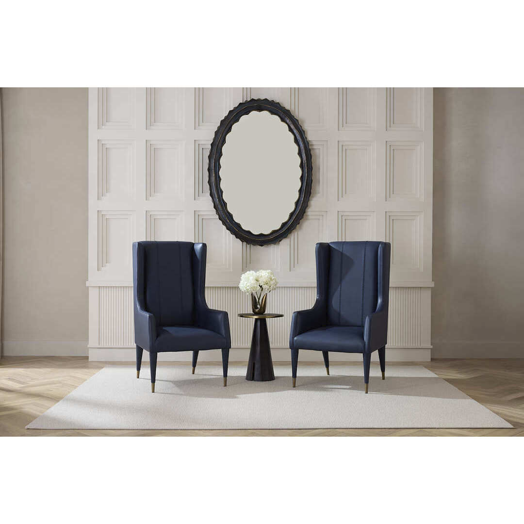 Hawthorne Navy and Antique Brass Host Chair