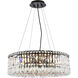 Maxime 12 Light 24 inch Black and Clear Chandelier Ceiling Light
