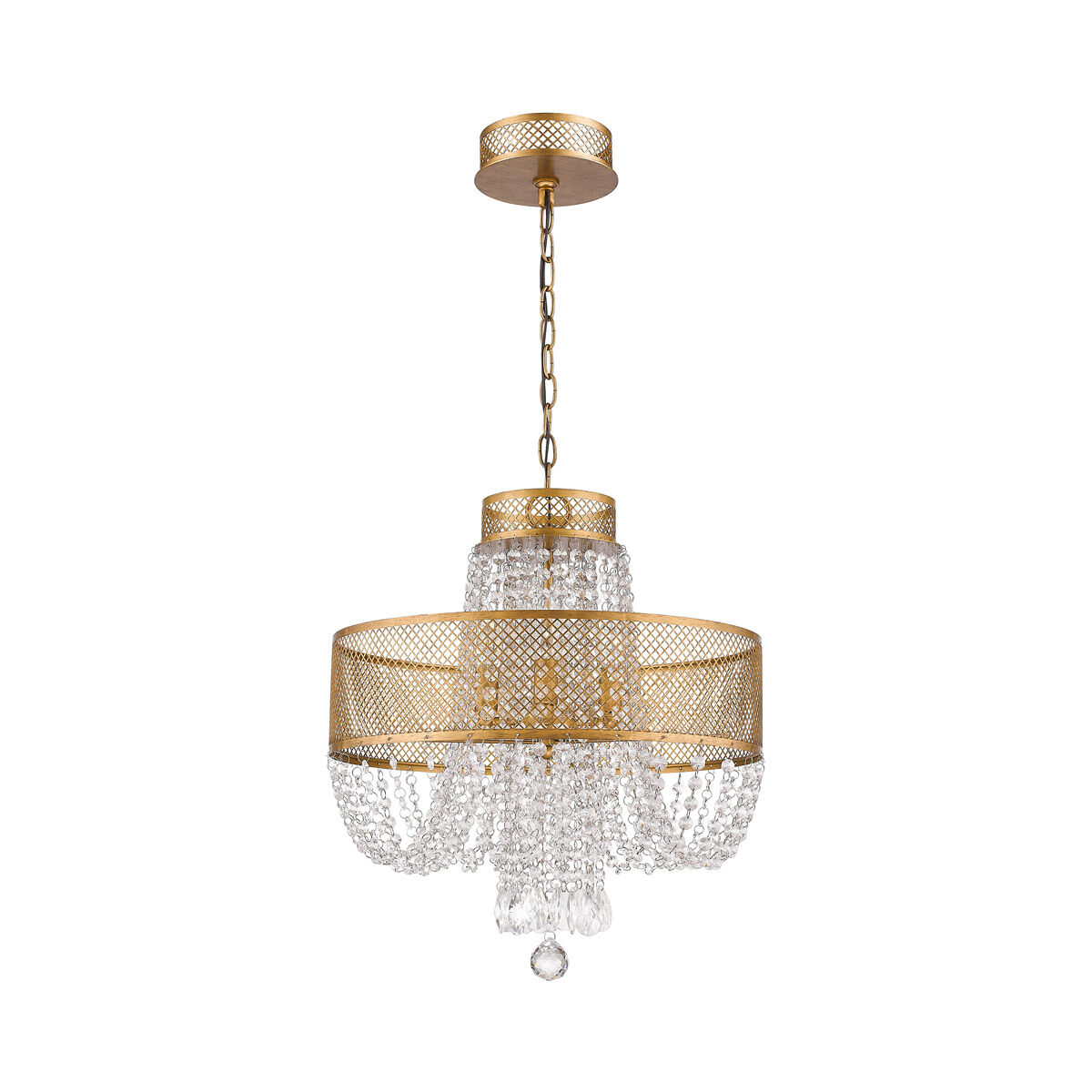 Viola 4 Light 18 inch Antique Gold Chandelier Ceiling Light