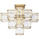 Cubic 5 Light 18.5 inch Calypso Gold Semi-Flush Ceiling Light