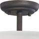 Tia 2 Light 11.75 inch Painted Bronze Semi Flush Mount Ceiling Light
