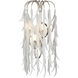 Glen Arbor 3 Light 11 inch Contemporary Silver Leaf and Contemporary Silver Wall Sconce Wall Light