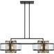 Soho LED 60.5 inch Coal And Soft Brass Island Light Ceiling Light