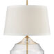 Nest 33 inch 150 watt Clear Table Lamp Portable Light