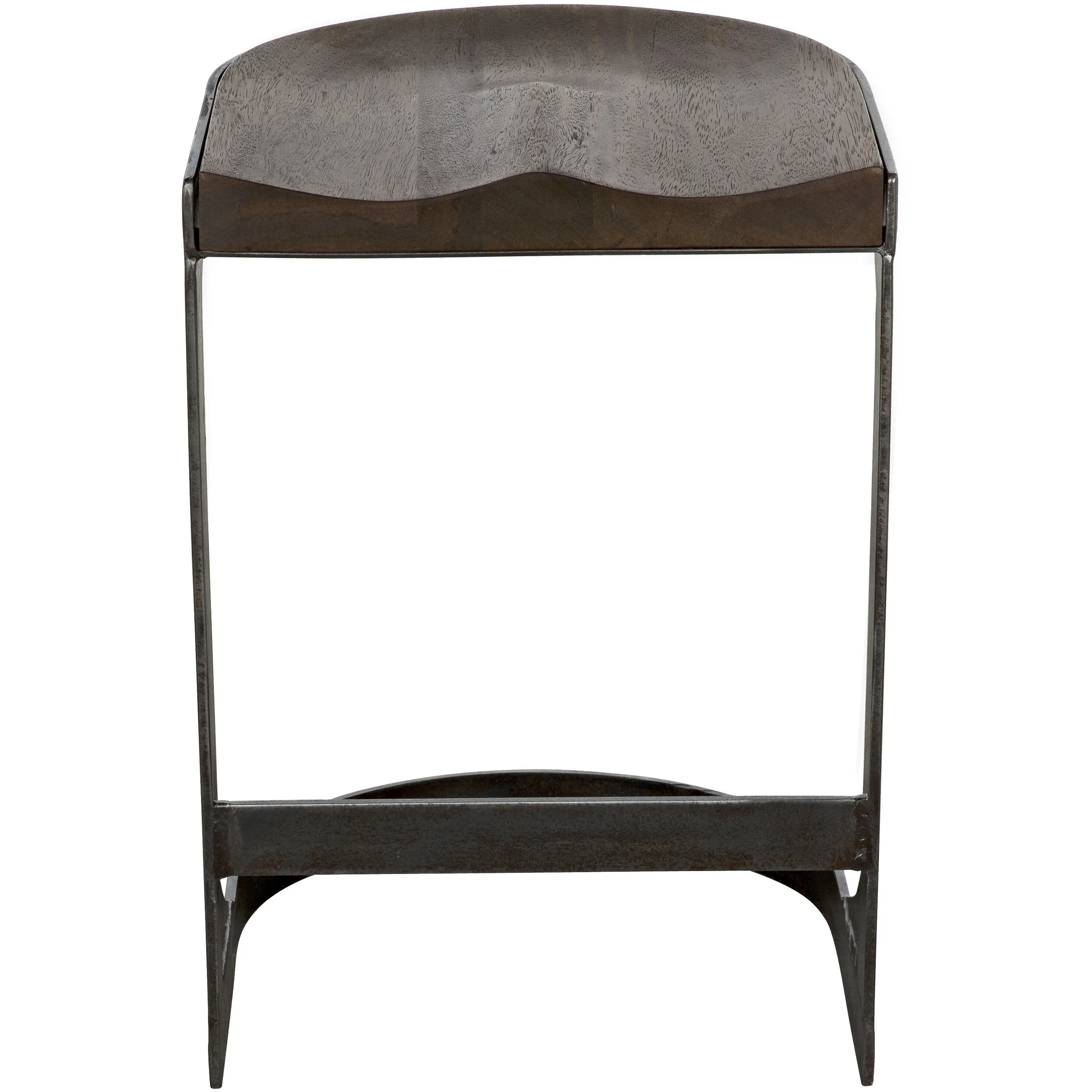 Baxter 24 inch Dark Walnut w/ Matte Black Legs Counter Stool