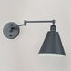 Library 1 Light 8 inch Black Wall Sconce Wall Light