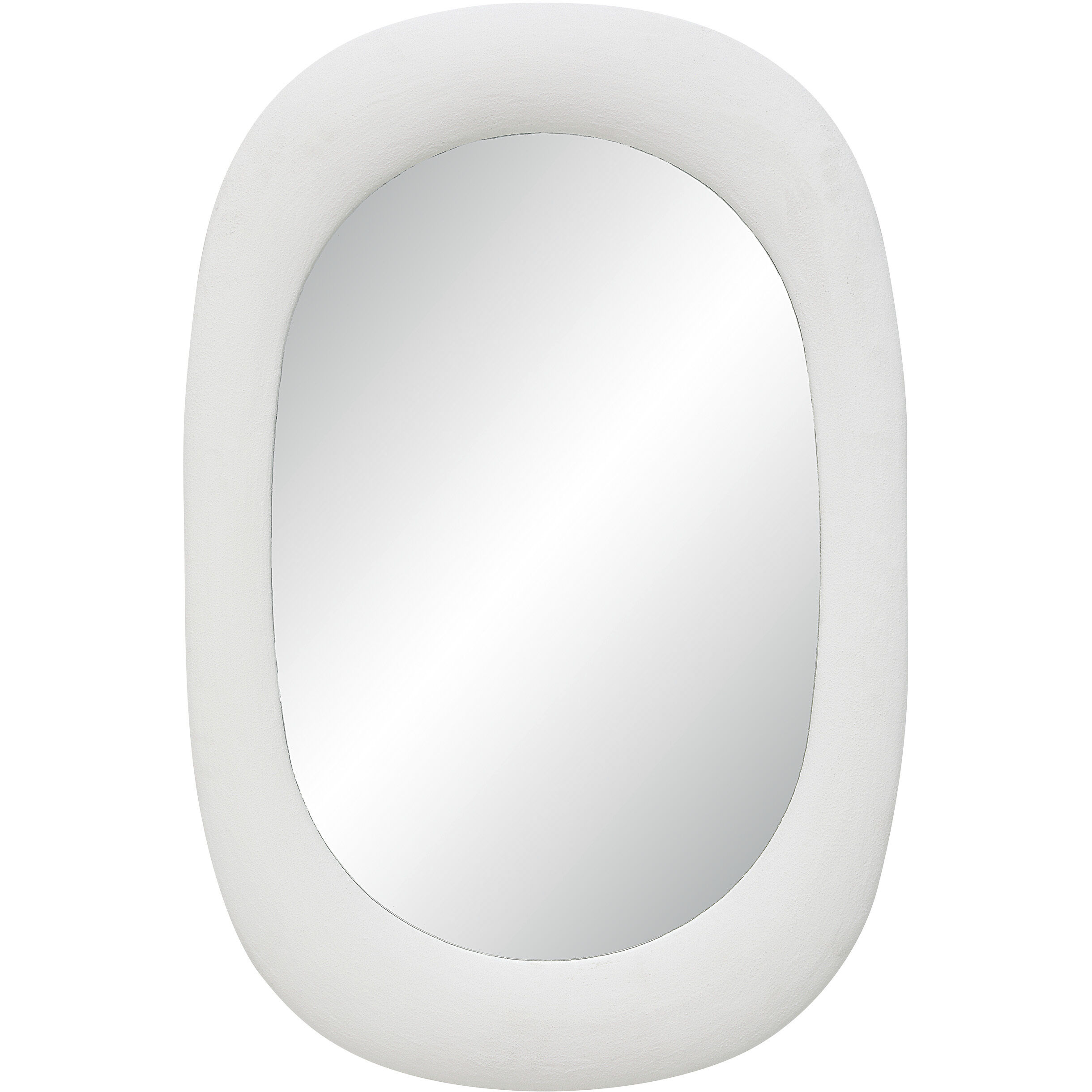 Galera 45 X 30 inch White Stucco Wall Mirror