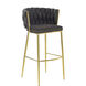 Woven Black and Polished Gold Chair