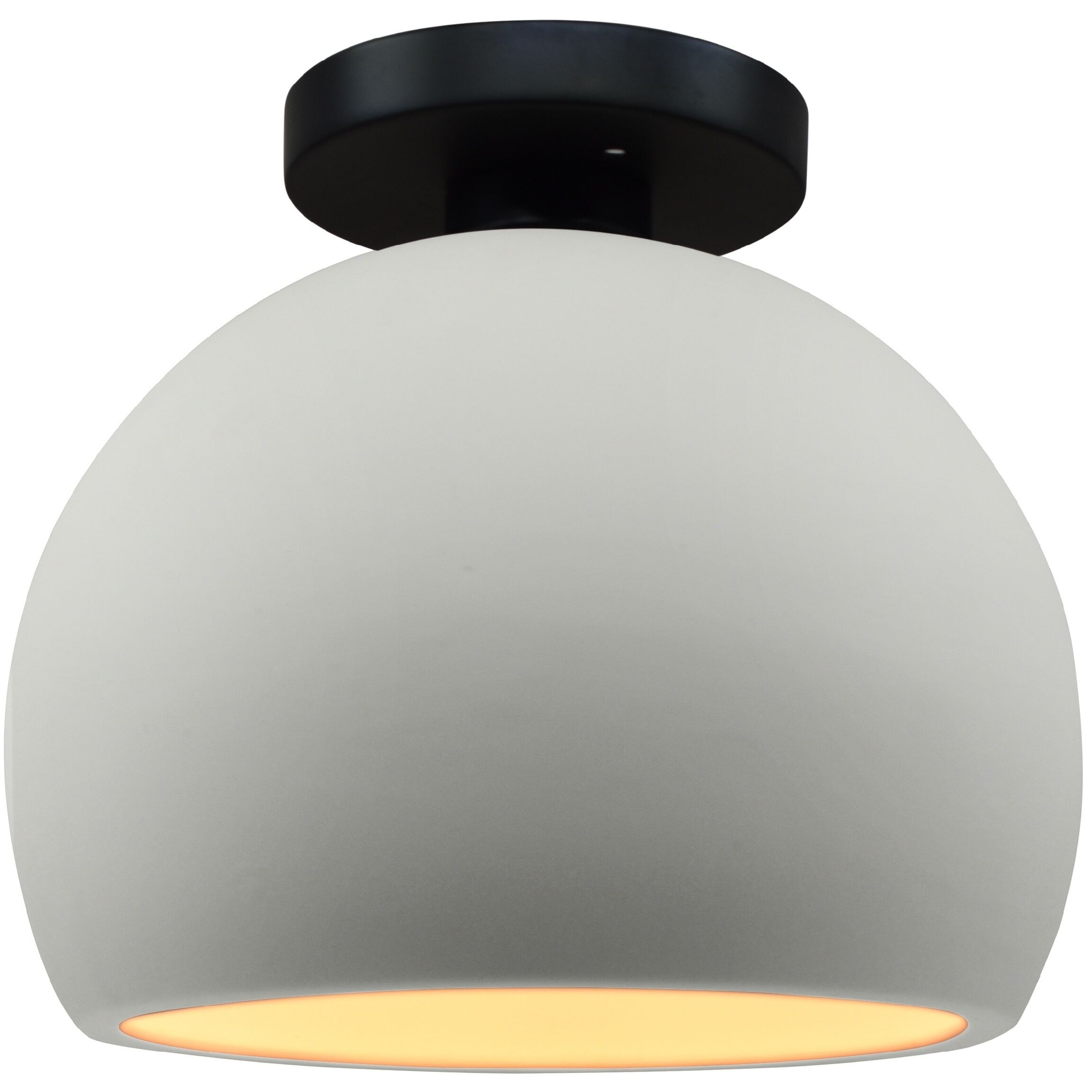 Radiance LED 7 inch Matte White and Champagne Gold and Matte Black Semi Flush Ceiling Light