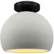 Radiance LED 7 inch Matte White and Champagne Gold and Matte Black Semi Flush Ceiling Light