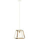 Rosalie 1 Light 12 inch White and Aged Gold Brass Pendant Ceiling Light