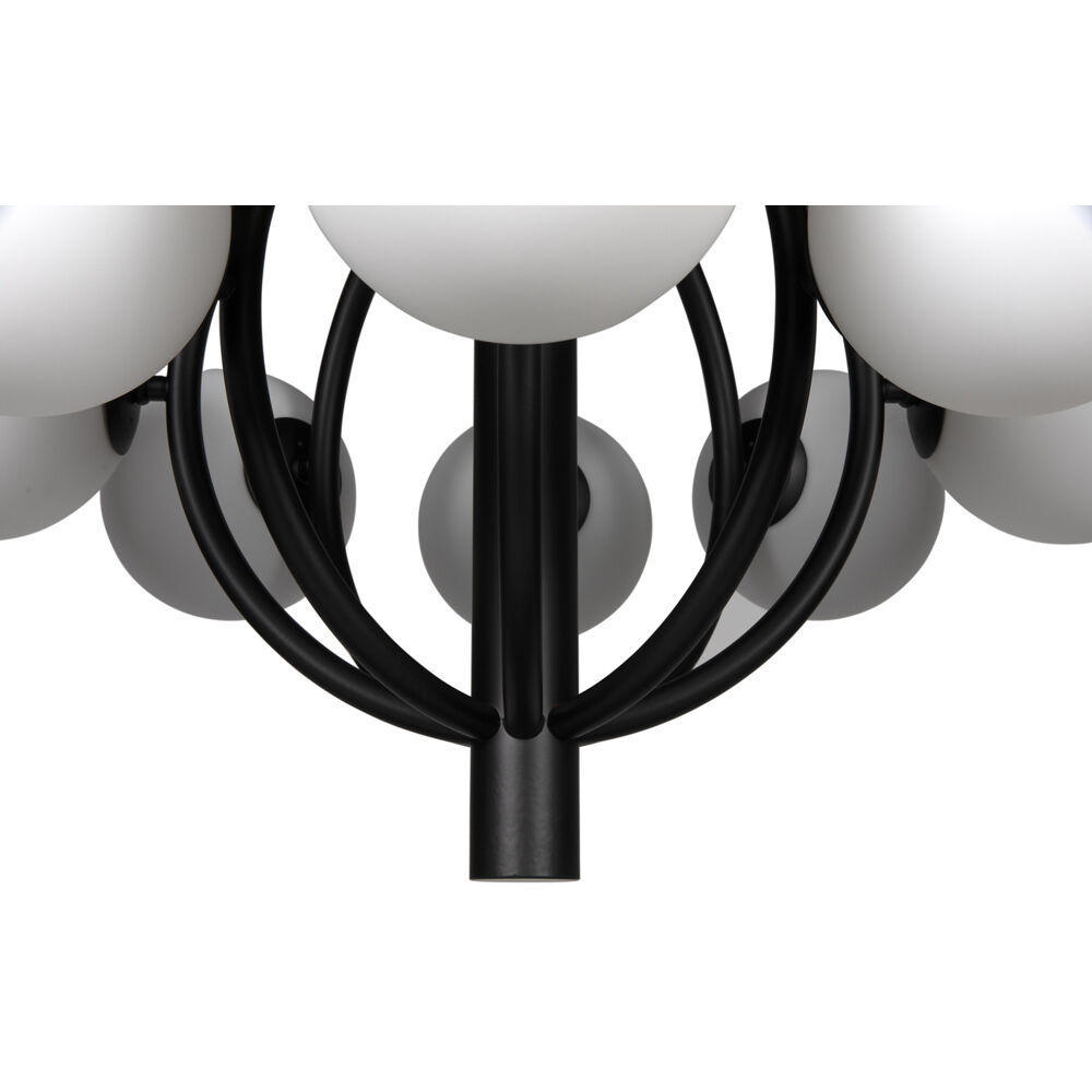 Carousel 8 Light 36 inch Matte Black Chandelier Ceiling Light