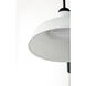 Industrial 1 Light 15.75 inch White and Black Outdoor Wall Mount