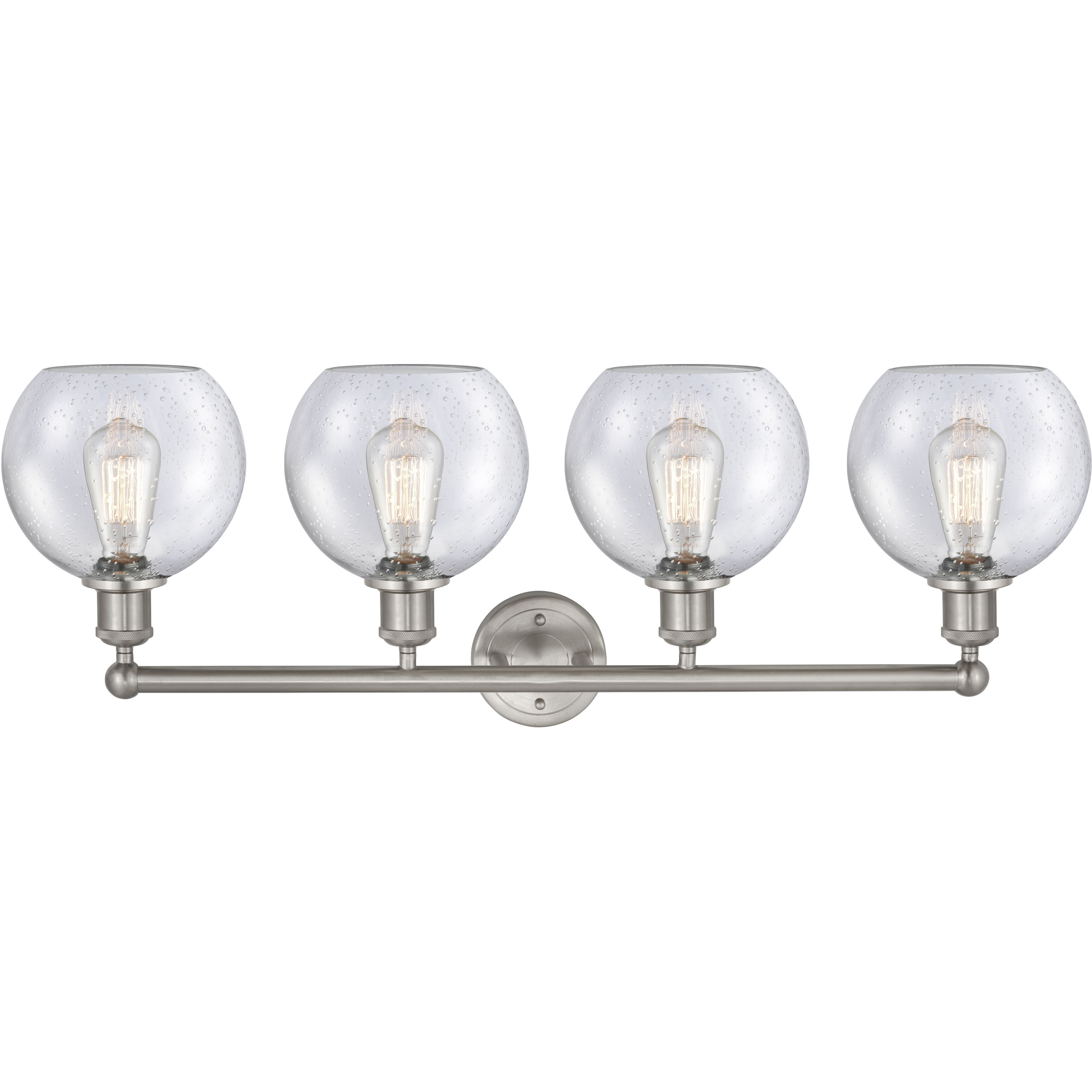 Athens 4 Light 35 inch Satin Nickel Bath Vanity Light Wall Light in Seedy