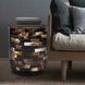 Elias 17.75 inch Brown/Black/White Stool