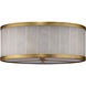 Upsala 2 Light 15 inch Antique Brass Flush Mount Ceiling Light, Large