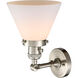 Franklin Restoration Large Cone LED 8 inch Brushed Satin Nickel Sconce Wall Light, Franklin Restoration