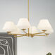 Celestial Valley 6 Light 28.5 inch Alturas Gold Chandelier Ceiling Light, Medium