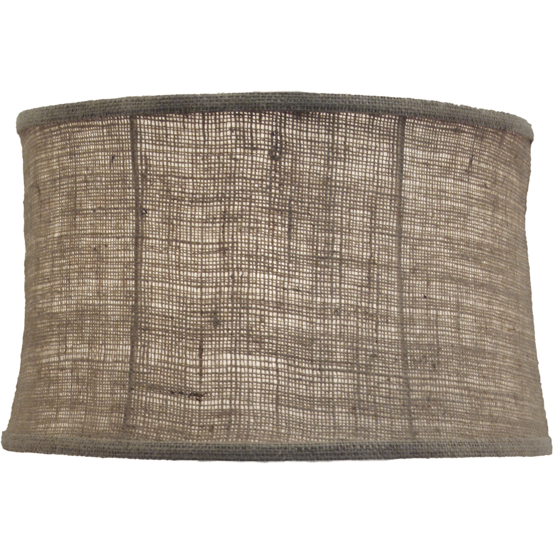 Ellie Natural Burlap 14 inch Lampshade, Drum