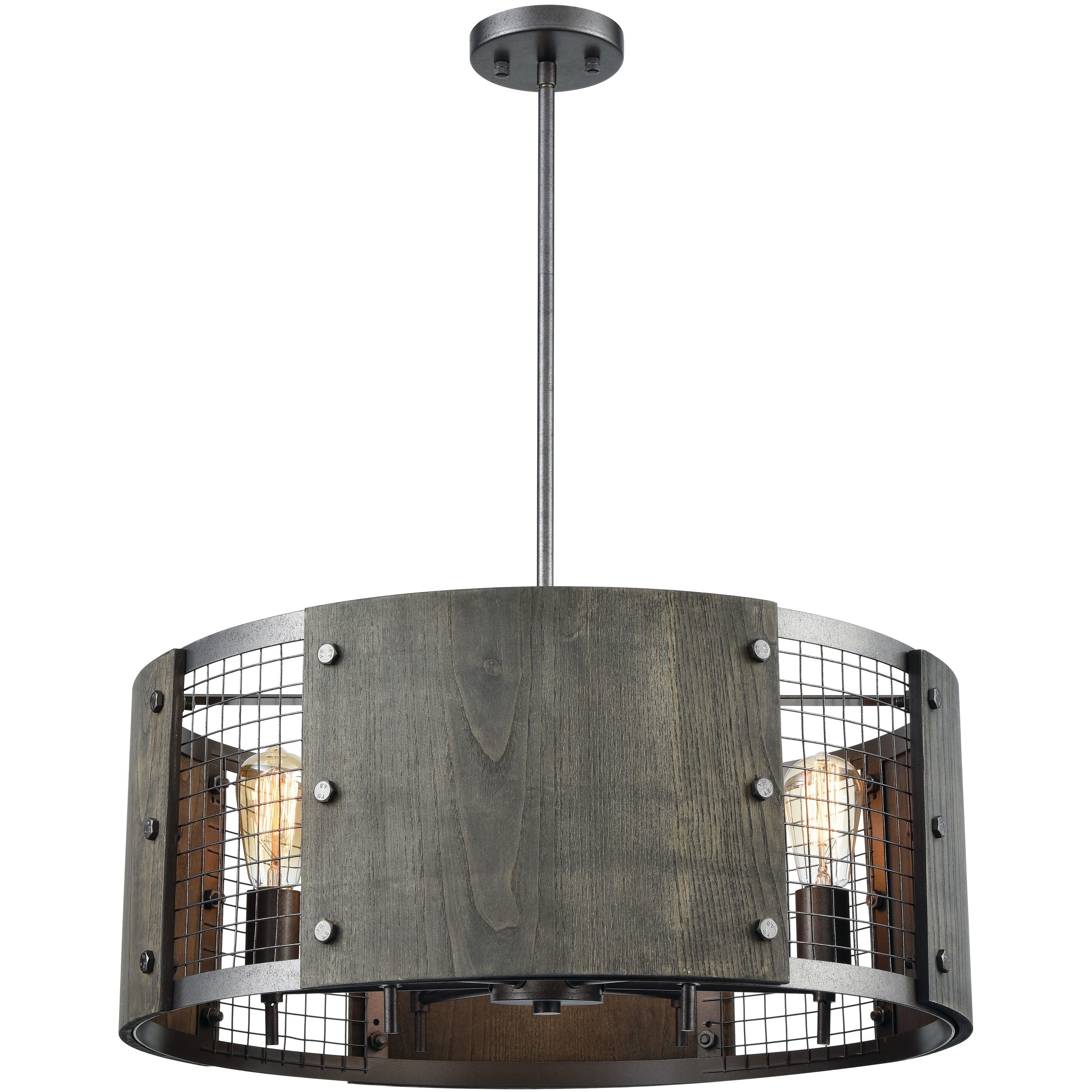 Halstead 6 Light 24 inch Ash Gray with Dark Graphite Chandelier Ceiling Light