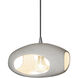 Radiance Collection 1 Light 12 inch Brushed Nickel and Concrete and Black Pendant Ceiling Light
