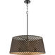Benedict 3 Light 24 inch Matte Black and Aged Brass Pendant Ceiling Light