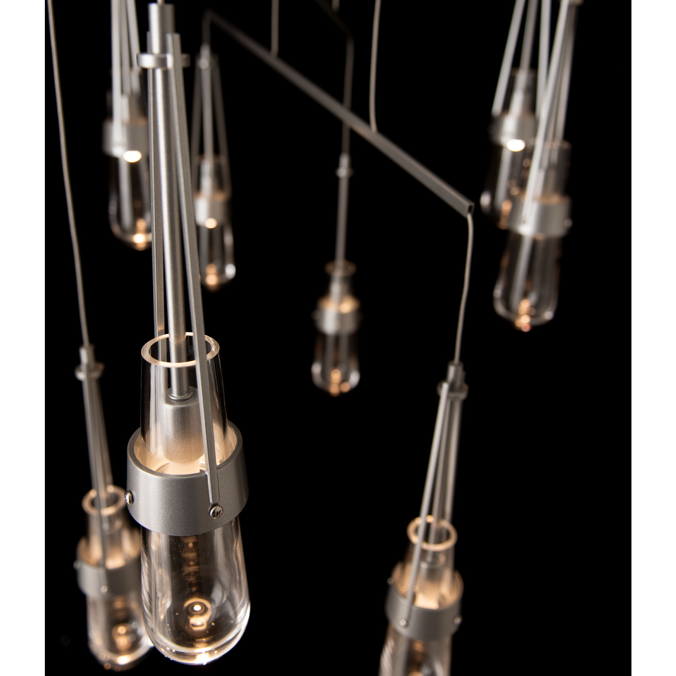 Link 10 Light 35 inch Vintage Platinum Mobile Pendant Ceiling Light