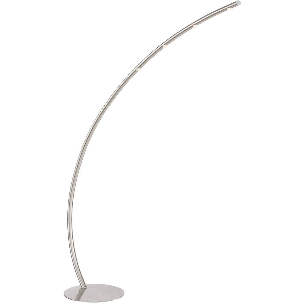 Columbus 66 inch 4.5 watt Nickel-Matte Arc Floor Lamp Portable Light