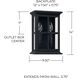 Mansell 2 Light 14 inch Black Outdoor Wall Lantern