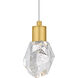 Skye LED 5 inch Brushed Gold Mini Pendant Ceiling Light, Small