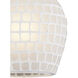 Fusion 1 Light 5 inch Satin Nickel Mini Pendant Ceiling Light in White Mosaic Glass