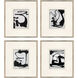 Shadow Dancing Black and Gray and Neutral and White Framed Art