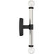 Kingsburg 2 Light 4.5 inch Matte Black Wall Sconce Wall Light, Lighting One
