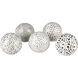 Stassi White with Black Orbs, Set of 5