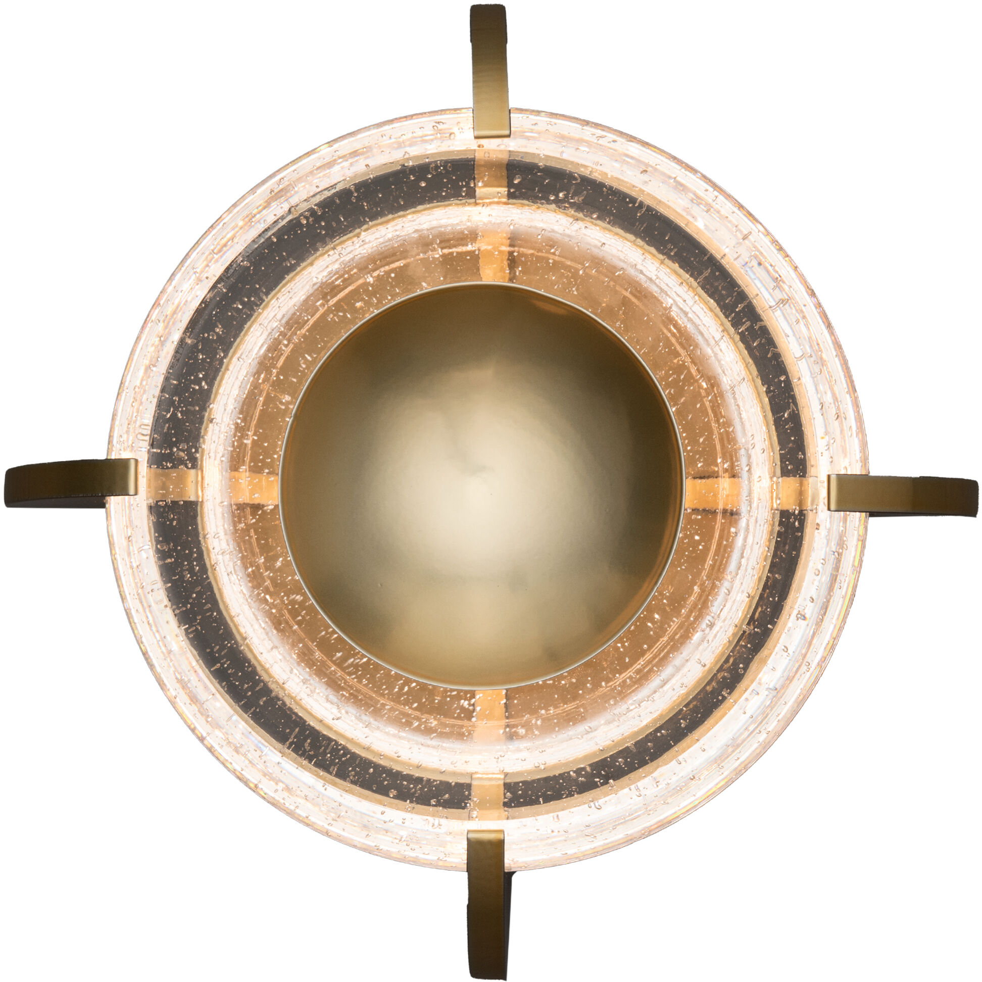 Lustra LED 10.6 inch Modern Brass Sconce/Flush Mount Wall Light, Art & Alchemy