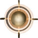 Lustra LED 10.6 inch Modern Brass Sconce/Flush Mount Wall Light, Art & Alchemy