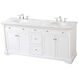 Clarence 72 X 22 X 35 inch White Vanity Sink Set