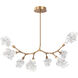 Blossom LED 49.3 inch Novel Brass Linear Pendant Ceiling Light in 2700K LED, Modern Branch