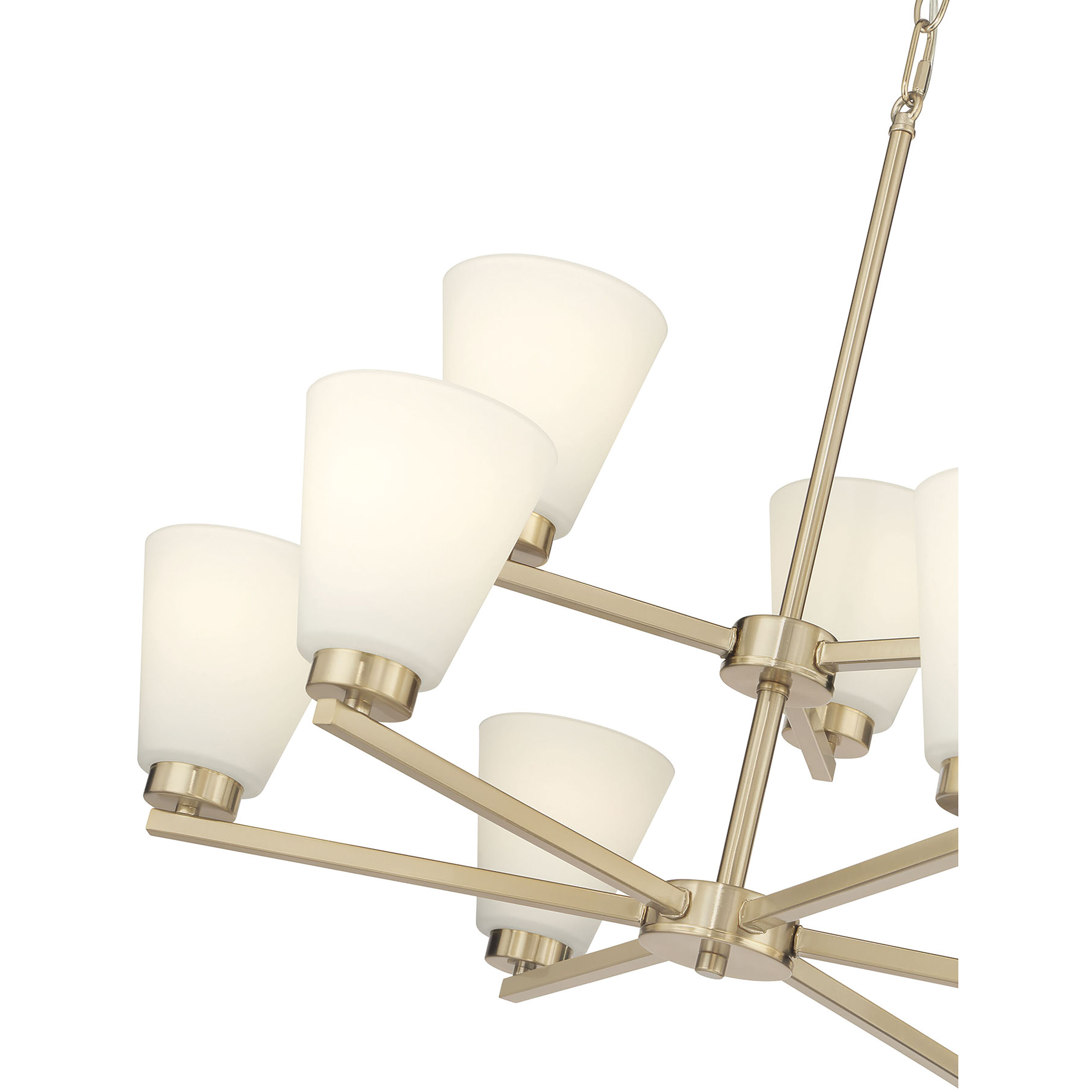 Strayhan 9 Light 28.5 inch Modern Gold Chandelier Ceiling Light