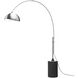 Tambo 92 inch 9 watt Satin Nickel and Black Oak Arc Floor Lamp Portable Light in Satin Nickel and White Steel