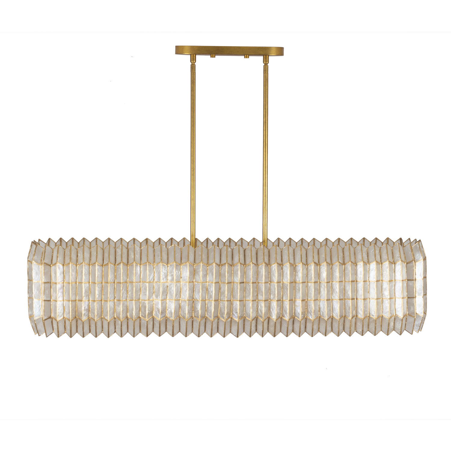 Fractal 10 Light 10.5 inch Oxidized Gold Leaf Linear Pendant Ceiling Light