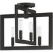 Portrait 4 Light 15 inch Espresso Semi Flush Ceiling Light