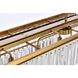 Sydney 12 Light 60 inch Satin Gold Linear Chandelier Ceiling Light in Clear
